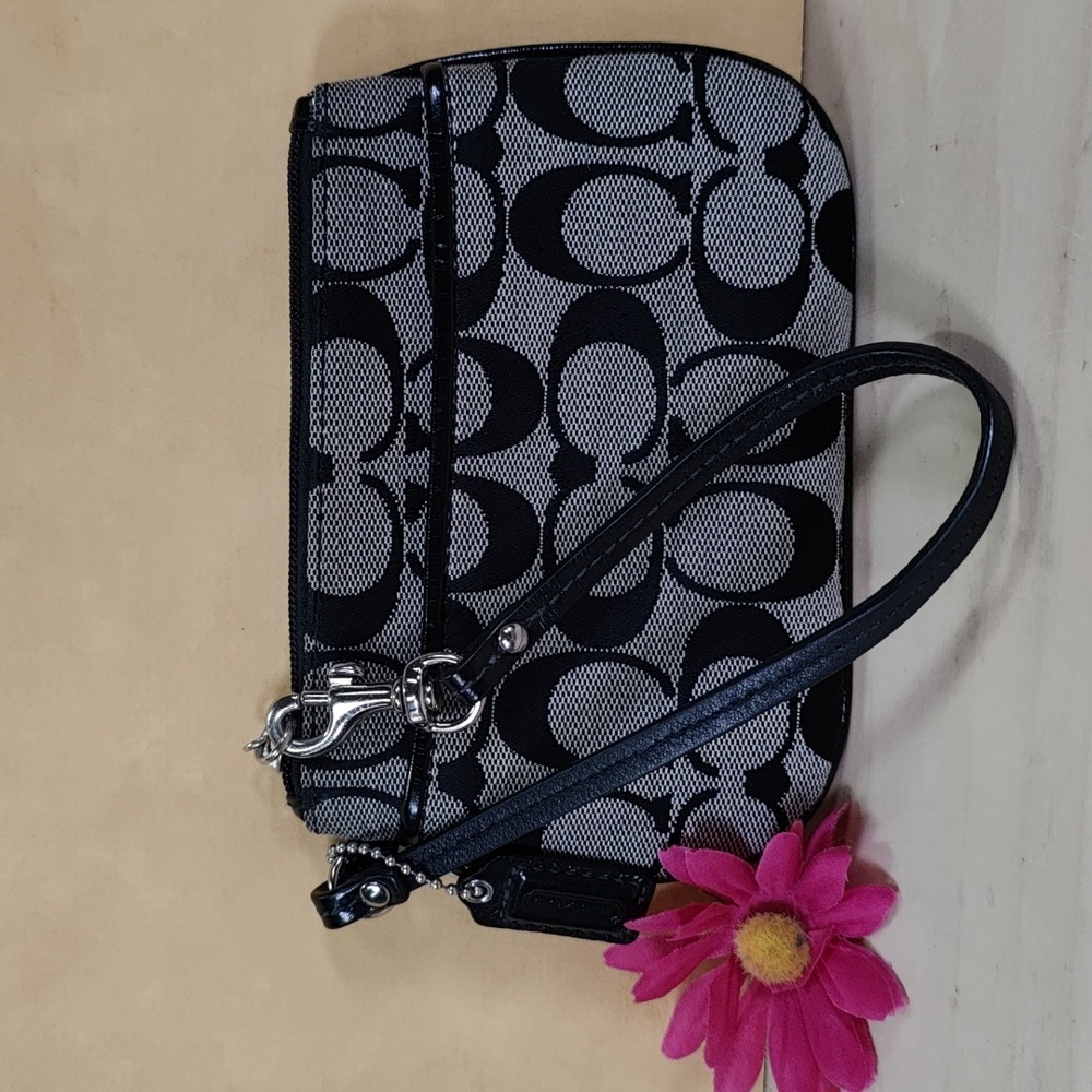 Coach signature wristlet